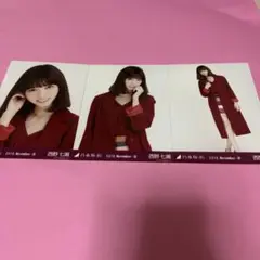 乃木坂46 西野七瀬 生写真 2016 November-Ⅲ ボルドー コンプ