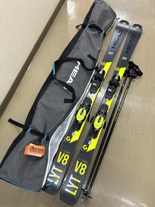 【163235】スキー板 HEAD LYT V-SHAPE V8 163cm ビンディング ストック 袋付きヘッド ブイシェイプ