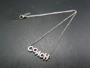 ■美品■ COACH コーチ SV925 ラインストーン ネックレス ペンダント アクセサリー レディース シルバー系 DE3106