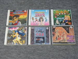 ★PCエンジン HE CD-ROM 6本set アルバトロス ヴァリス2 エルフィーネ イース3 マイトアンドマジック 川のぬし釣