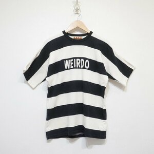 WEIRDO (M) ボーダー　半袖スウェットTシャツ トップス　ウィアード wrd-16-aw-24　H7-142