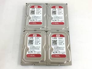 〇【4台セット】Western Digital WD10EFRX 1TB 3.5インチ SATA WD Red 消去済 正常 ハードディスク 動作品