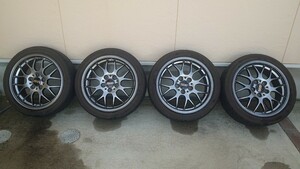  BBS FORGED RG 710H 17×7.0J+42 ガンメタ 205/45R17 POTENZA RE003 4本セット 検索ロードスターCR-Z