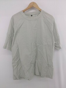 ◇ MUJI 無印良品 ムジルシ コットン100% シンプル 半袖 シャツ カットソー サイズXL ライトグレー系 メンズ P