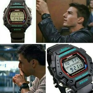 新品 逆輸入CASIO トムクルーズ着用機種 ミッションインポッシブル 200m防水 アラーム＆クロノグラフ 激レア日本未発売 ELライト カシオ