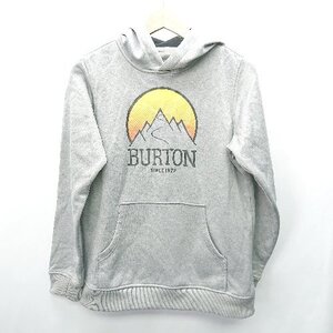 ◇ Burton バートン ブランドプリント 長袖 パーカー サイズ表記なし グレー レディース E