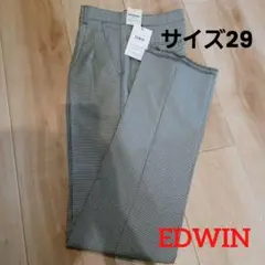 新品　メンズ　EDWIN　２タックトラウザーパンツ　形態安定　スラックス