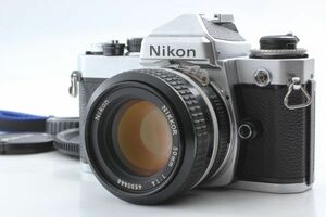 使用感少なめ★ ニコン Nikon FE + Ai Nikkor 50mm f/1.4 シルバー ニッコール レンズ 35mm フィルムカメラ SLR 完動品