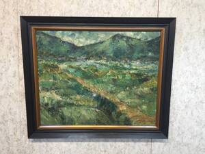 『 額縁 油絵 』L12) 中古品 額装 油絵付 絵画 絵画用 アート用品 絵画用品 趣味絵付 ディスプレイ アンティーク ★古時家★