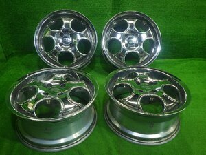 中古 16インチ 16×7J 4穴 マーディーシーザー 社外 アルミホイール 4本セット カップ系深リム シビック カローラなど