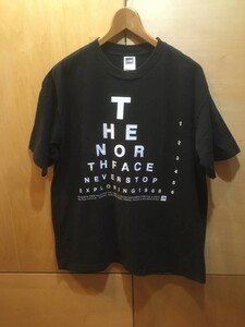 The North Face メンズ L Tシャツ 黒 ノースフェイス US 視力検査 デザイン