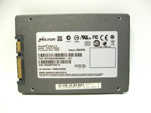 ▽Micron SSD RealSSD C300 MTFDDAC064MAG-1G1 64GB SATA 2.5型 中古 マイクロン