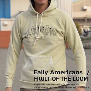 訳あり USAコットン！FRUIT OF THE LOOM×Eally Americans プルパーカ パーカー 823-AW8HW ベージュ (M) / 新品