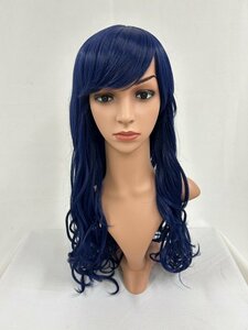 Wigs2you C-003 紺色 コスプレウィッグ アニメ アイドル風 耐熱コスプレウィッグ★シンプルなパーマロングスタイル