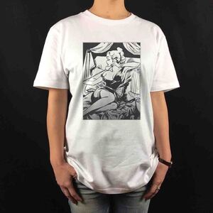 新品 ビンテージ レトロ アメコミ 漫画 マンガ セクシー ブロンド 電話 Tシャツ S M L XL ビッグ オーバー サイズ XXL~5XL ロンT パーカー