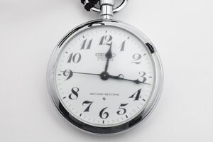 稼働品 セイコー SECOND SETTING セカンドセッティング シルバー 手巻き 懐中時計 SEIKO