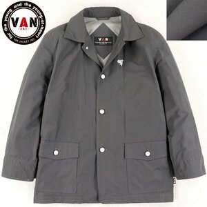 美品 VAN JACKET ヴァンヂャケット 撥水加工 ワークジャケット グレー 灰 M JP:L 裏メッシュ ドライビング ブルゾン コーチ メンズ