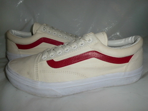 ★VANS OLD SKOOL DX US 6 バンズ V36CL＋CVS オールドスクール DX 生成り/レッド ULTRACUSH 着用回数少