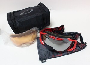 ● OAKLEY オークリー スノーゴーグル ケース付き ●NOE10295　スキーゴーグル ミラーレンズ 交換用レンズ付き