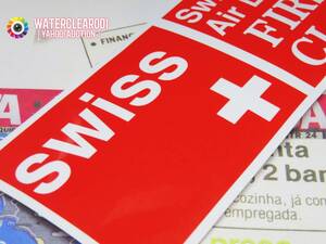 ◆◇◆49006-ExHS◆◇◆[AIRLINES-STICKER] エアラインFIRST-CLASS＊SWISS_スイスインターナショナル