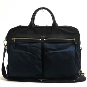 Paul Smith ポールスミス ビジネスバッグ 863796 N145 UTILITY POCKET BRIEF CASE ユーティリティポケット カラーブロック 2WAY ショルダ