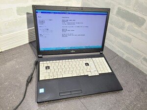 【現状品】管1H71 FUJITSU LIFEBOOK A577/SX FMVA2601AP CPU core i5-7300U Bios起動OK HDD無し、メモリー4GB、バッテリー有り