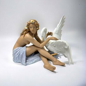 B82　LLADRO　リヤドロ　レダと白鳥　大型　置物　オブジェ　廃盤　真作