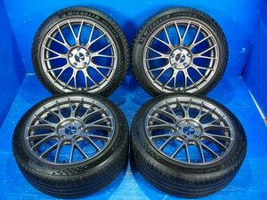 【H】ENKEI PFM1 18インチ 8.0J +45 5H PCD114.3 MICHELIN PilotSport5 225/45R18 2023年製 4本セット レヴォーグ WRX S4 RX-8 クラウン 等