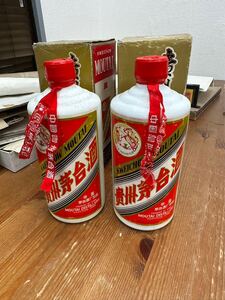 マオタイ ① 貴州茅台酒 天女 KWEICHOW MOUTAI 未開栓 53％ 500ml 2本まとめ　1980年代 古酒 約918g、913g