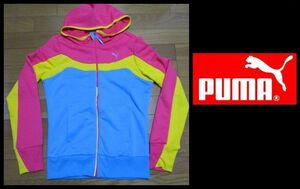 PUMA faas　レディース　ランニングウェア　Ｌサイズ　ジャージ　ジャケット　クレイジーカラー　ピンク　DRY CELL スポーツ　ジム