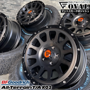 即納 タイヤホイール4本セット デルタフォース DELTAFORCE OVAL 17×8.0J+20 6/139.7 MSP BFGoodrich KO2 265/70R17 FJクルーザー プラド