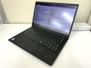 【UEFI起動確認済み／中古】ThinkPad X1 Carbon [TYPE 20KG-S20H00] (Core i5-8250U, RAM8GB, SSD 無し) 本体＋ACアダプタ●BIOS電池NG　⑤