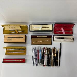 ★ 1円〜【25本+替え1インク本まとめ売り】 万年筆 ボールペン シャーペン まとめ売り PARKER CROSS SHEAFFER 等 文房具 筆記用具 YK