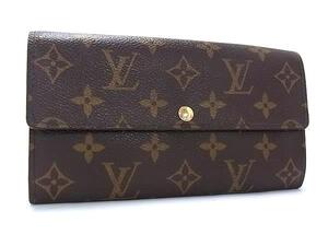 1円 LOUIS VUITTON ルイヴィトン M61734 モノグラム ポルトフォイユ サラ 二つ折り 長財布 ウォレット ブラウン系 FL3418