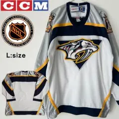 【NHL×CCM】美品　プレデターズホッケーユニフォーム　ホッケーシャツ　L