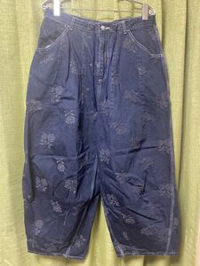 24AW NEEDLES H.D. PANT - PAINTER/ROSE JQ. ニードルス ヒザデルペインターパンツ ローズ柄 インディゴ M