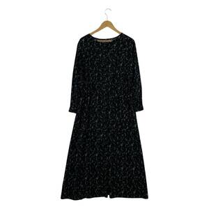 ゆうパケットOK HusHusH ハッシュアッシュ 花柄 シャツ ワンピース size2/ブラック レディース