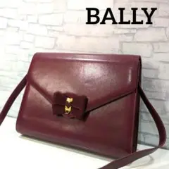 ✨美品✨レア✨　BALLY　バリー　ショルダーバッグ　レザー　リボン　ボルドー