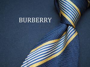 美品【BURBERRY バーバリー】 C1543 ネイビー アラ商事 SILK ブランド ネクタイ 古着 良品