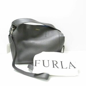 美品 FURLA フルラ カプリッチョホーボー(227109) 2WAY バッグ グレー系 AY2601C