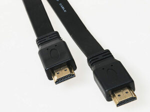 HDMI 1.4 オス to オス アダプタ コネクター 延長ケーブル カラフル 平タイプ#ブラック1.5m ZA-45429