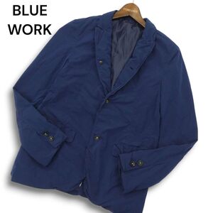 BLUE WORK ブルーワーク トゥモローランド 通年★ アンコン カジュアル ジャケット Sz.M メンズ ネイビー　A4T13888_C#O