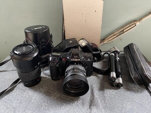 ミノルタ MINOLTA α7700i AF ZOOM 35-105mm F/3.5(22)-4.5&100-300mm F/4.5(32)-5.6 ストロボ 三脚付き▼未確認ジャンク品