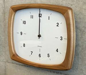 電波式時計!Midcentury Rect Wall Clock(検索 北欧ビンテージ,サンバースト,ミッドセンチュリー,イームズ,50