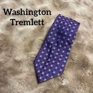 Washington Tremlett シルクネクタイ　チェック柄イングランド製