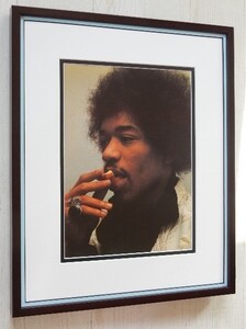 ジミ・ヘンドリックス/ロックヒストリー・ピクチャー/1968/Jimi Hendrix/Rock History Art/Vintage Guitar/ポートレート/額付