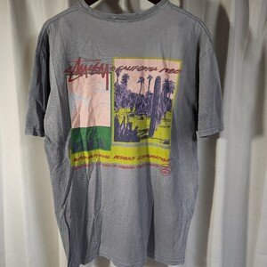 STUSSY　ステューシー　Tシャツ　サイズＬ　メキシコ製　グレー　