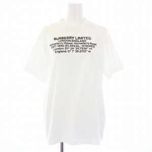 バーバリー BURBERRY CREW NECK T SHIRT Tシャツ カットソー 半袖 ロゴ XS 白 ホワイト 8024629 /KH レディース