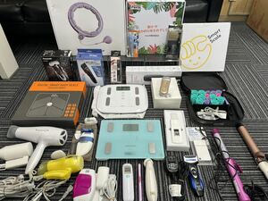 ジャンク品 美容家電 まとめ 体重計 ドライヤー ホットカーラー シェイバー フェイササイズ 脱毛器 他 電化製品 小型 家庭用 K-0516-03