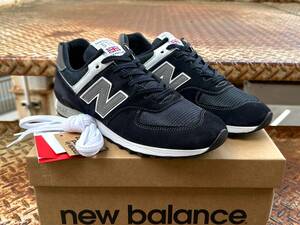 国内正規品 UK製 New Balance M576PMN NAVY US9 27cm スエード 中古 イギリス英国製 紺 ネイビー×グレー×ホワイト NB スニーカー